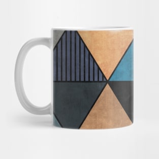 Colorful Concrete Triangles 2 - Blue, Grey, Brown Mug